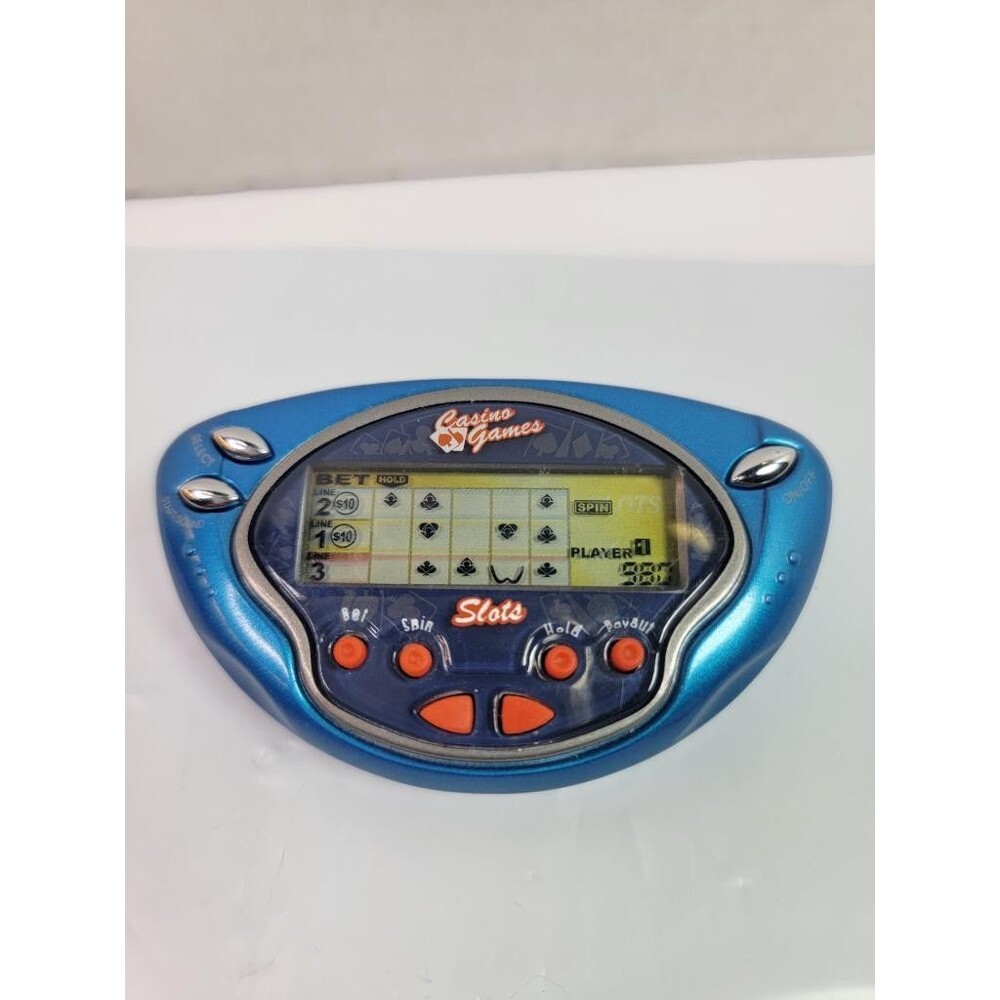 Radica Casino Games Slots Handheld Electronic Game Blue 2003 Tested Works
